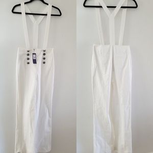 NWT Rebecca Minkoff white overalls size 00